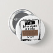 Badge Rond 5 Cm Chocolat suisse (Devant & derrière)