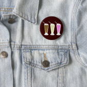 Badge Rond 5 Cm Chocolat, vanille, milkshakes de fraise (En situation)