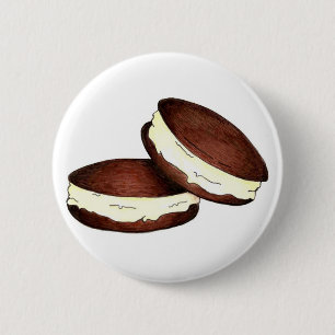 Badge Rond 5 Cm Chocolat Whoopie Pie Pies Maine PA Dutch Foody