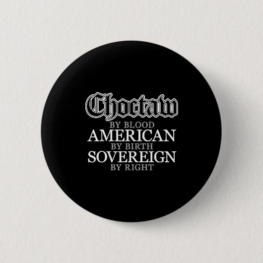 Badge Rond 5 Cm Choctaw Native American Indian  (Devant)