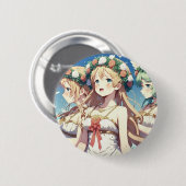 Badge Rond 5 Cm Choeur d'anime (Devant & derrière)