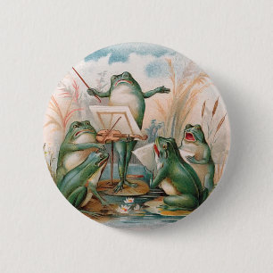 Badge Rond 5 Cm Choeur de grenouille