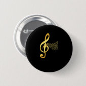 Badge Rond 5 Cm Choir Conducteur Clef Notes Choral Music Chorus Gi (Devant & derrière)