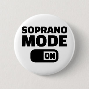Badge Rond 5 Cm Choir Soprano mode allumé
