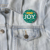 Badge Rond 5 Cm Choisir Joy Berries modernes en Jaune Vert Personn (En situation)