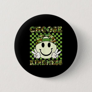Badge Rond 5 Cm Choisissez la gentillesse camouflage soyez gentil