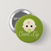 Badge Rond 5 Cm Choisissez la vie (Devant & derrière)