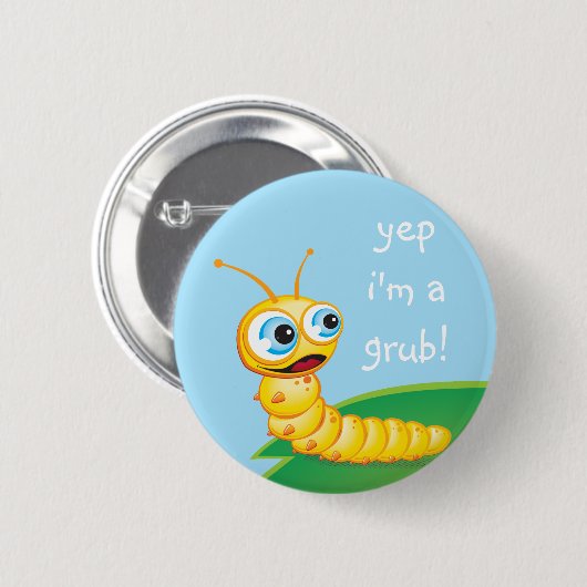 Badge Rond 5 Cm Chomp the Grub :: (Devant & derrière)