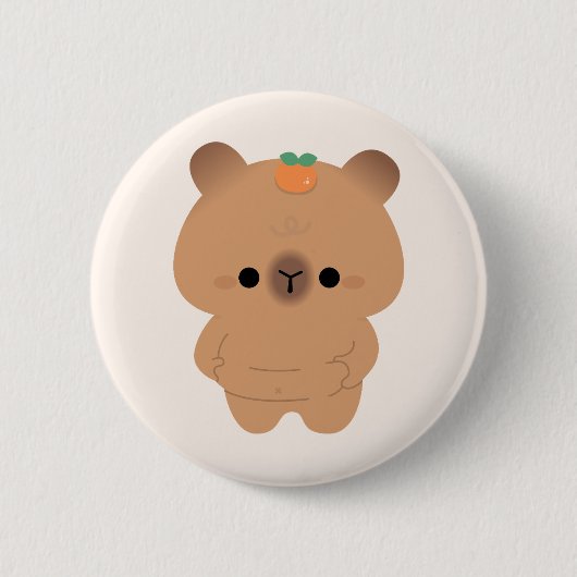 Badge Rond 5 Cm Chonky Capybara (Devant)