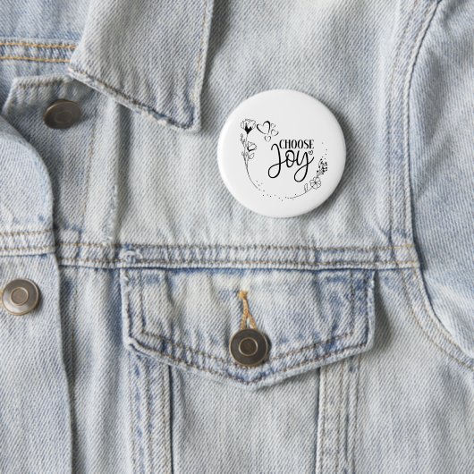 Badge Rond 5 Cm "Choose Joy!" - Script Positive Quote Inspiration (En situation)