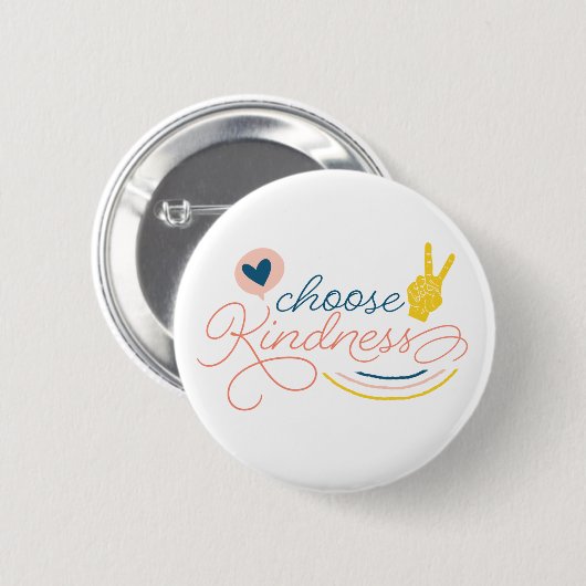 Badge Rond 5 Cm Choose Kindness Button (Devant & derrière)