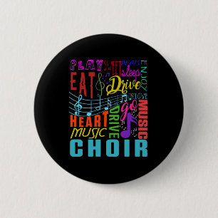 Badge Rond 5 Cm Chorale Chorus Choral Music Conducteur Cadeau