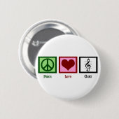Badge Rond 5 Cm Chorale Peace Love (Devant & derrière)