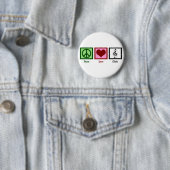Badge Rond 5 Cm Chorale Peace Love (En situation)