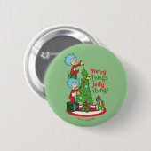 Badge Rond 5 Cm Chose Une Chose Deux Merry Things Jolly Things (Devant & derrière)