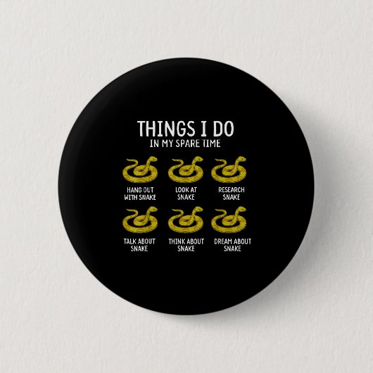 Badge Rond 5 Cm Choses Drôles Que Je Fais Dans Mon Temps Libre Ser (Devant)