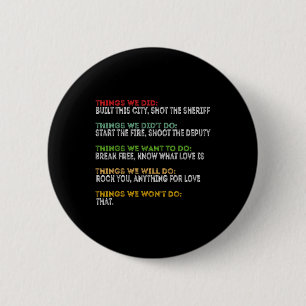 Badge Rond 5 Cm Choses que nous avons faites Construit cette ville