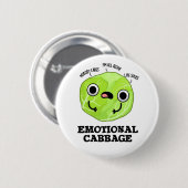 Badge Rond 5 Cm Chou émotionnel amusant Veggie Pun (Devant & derrière)