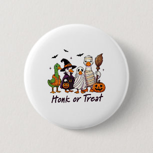 Badge Rond 5 Cm Chou Ou Traiter L'Oie Costume Halloween Amusant