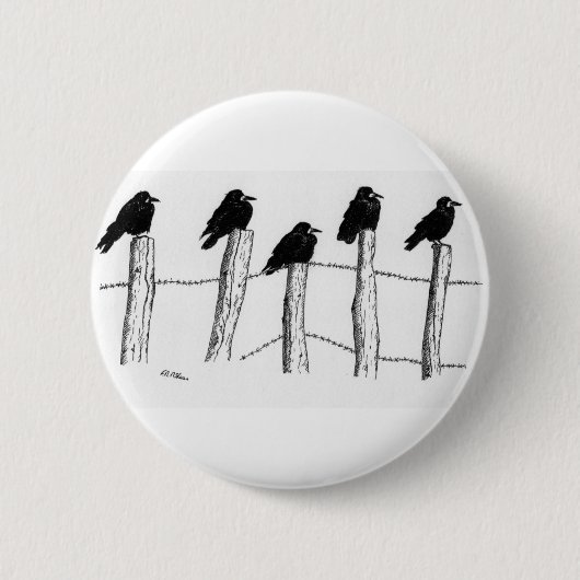 Badge Rond 5 Cm Choucas (Devant)