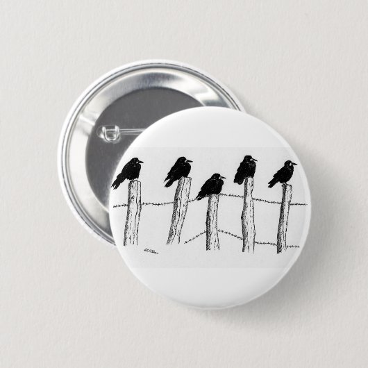 Badge Rond 5 Cm Choucas (Devant & derrière)