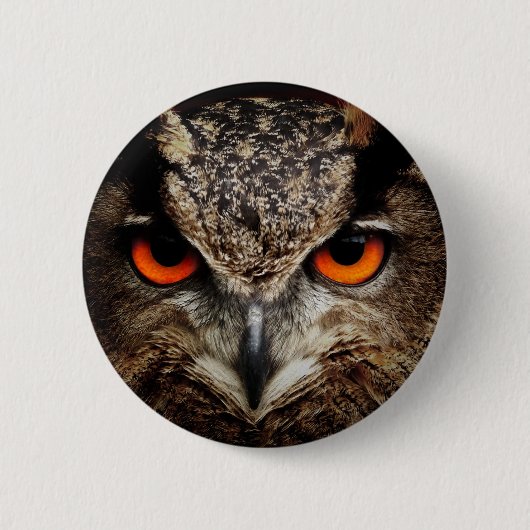 Badge Rond 5 Cm Chouette (Devant)