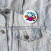 Badge Rond 5 Cm Chouette (En situation)