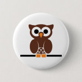 Badge Rond 5 Cm Chouette (Devant)