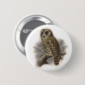Badge Rond 5 Cm Chouette Brown (Devant & derrière)