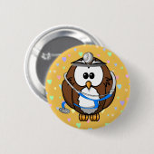 Badge Rond 5 Cm Chouette de document de pagination (Devant & derrière)