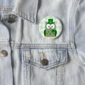 Badge Rond 5 Cm Chouette épervière de St Patrick (En situation)