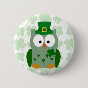 Badge Rond 5 Cm Chouette épervière de St Patrick