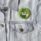 Badge Rond 5 Cm Chouette épervière de St Patrick (En situation)