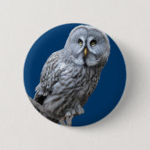 Badge Rond 5 Cm Chouette grise (Devant)