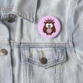 Badge Rond 5 Cm chouette princesse (En situation)
