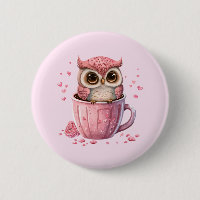 Chouette rose mignonne en coupe