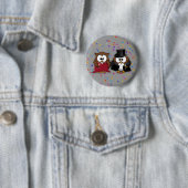Badge Rond 5 Cm chouettes de champagne (En situation)