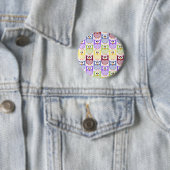 Badge Rond 5 Cm Chouettes mignonnes, Chouette Motif, Chouettes pou (En situation)