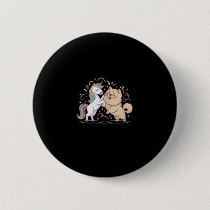 Badge Rond 5 Cm Chow Chow Avec Une Licorne Chow Chows Chien Débard