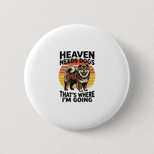 Badge Rond 5 Cm Chow Chow T-Shirt Ciel Hommage Vintage Gravure