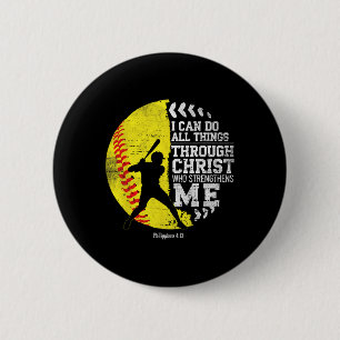 Badge Rond 5 Cm Chrétien Doux Je peux faire toutes choses Foi reli