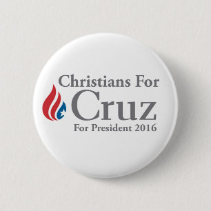 Badge Rond 5 Cm CHRÉTIENS pour le bouton de président de Ted Cru
