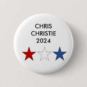 Badge Rond 5 Cm Chris Christie pour President 2024 Button