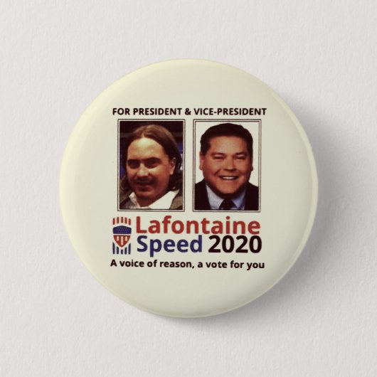 Badge Rond 5 Cm Chris Lafontaine pour le président 2020 (Devant)
