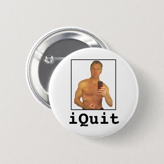 Badge Rond 5 Cm Chris Lee : iQuit (Devant & derrière)
