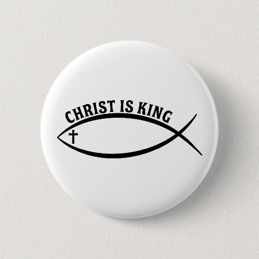 Badge Rond 5 Cm Christ est roi (Devant)