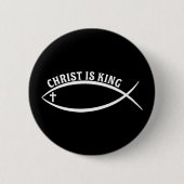 Badge Rond 5 Cm Christ est roi (Devant)