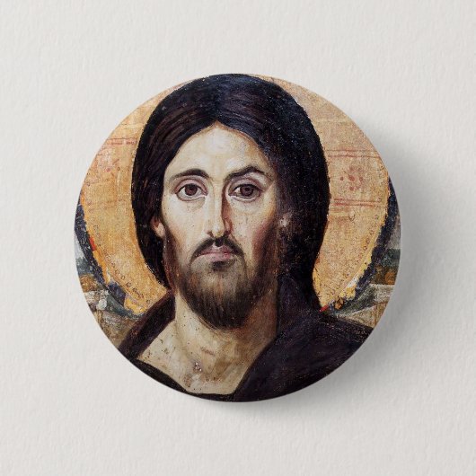Badge Rond 5 Cm Christ Pantocrator (Devant)