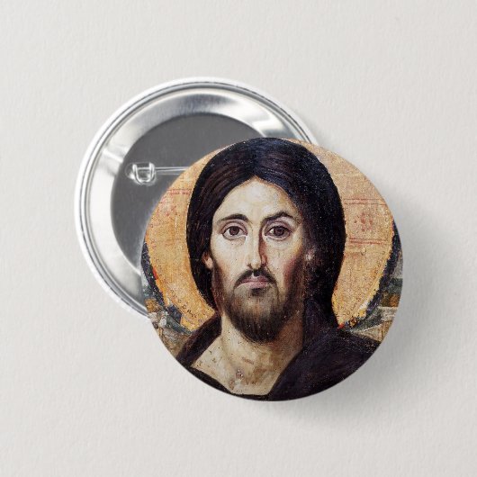 Badge Rond 5 Cm Christ Pantocrator (Devant & derrière)