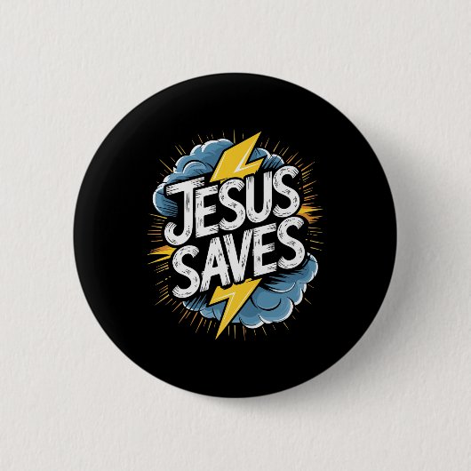 Badge Rond 5 Cm Christan Jésus économise Premium (Devant)